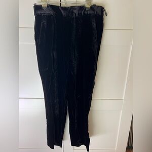 JCrew black velvet pants